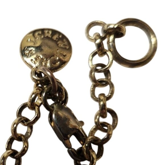 J crew necklace Coral pink Gold toned Statement Bib adjustable - Picture 2 of 3